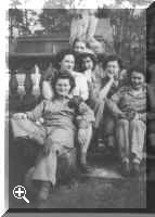 : the four on the left from back - jean parks. Doris israel.(sagerman). Vivian harris. Charlotte thomas. The two on the right - back - ruth hughes. Front - ginny eischers. 