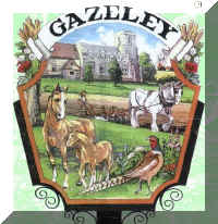 The design of a new village sign which we hope to erect during the Millennium year > Click to enlarge