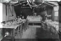 Interior of old village hall in 1937. Tables laid in celebration of George VI coronation  > Simply click to enlarge... then use the [Back] button to return