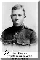 Harry Plummer, Private, Canadian Army Killed in France  > Simply click to enlarge... then use the [Back] button to return