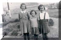 Beryl and Robin Jennings with Diana Green in 1942. Note path across green