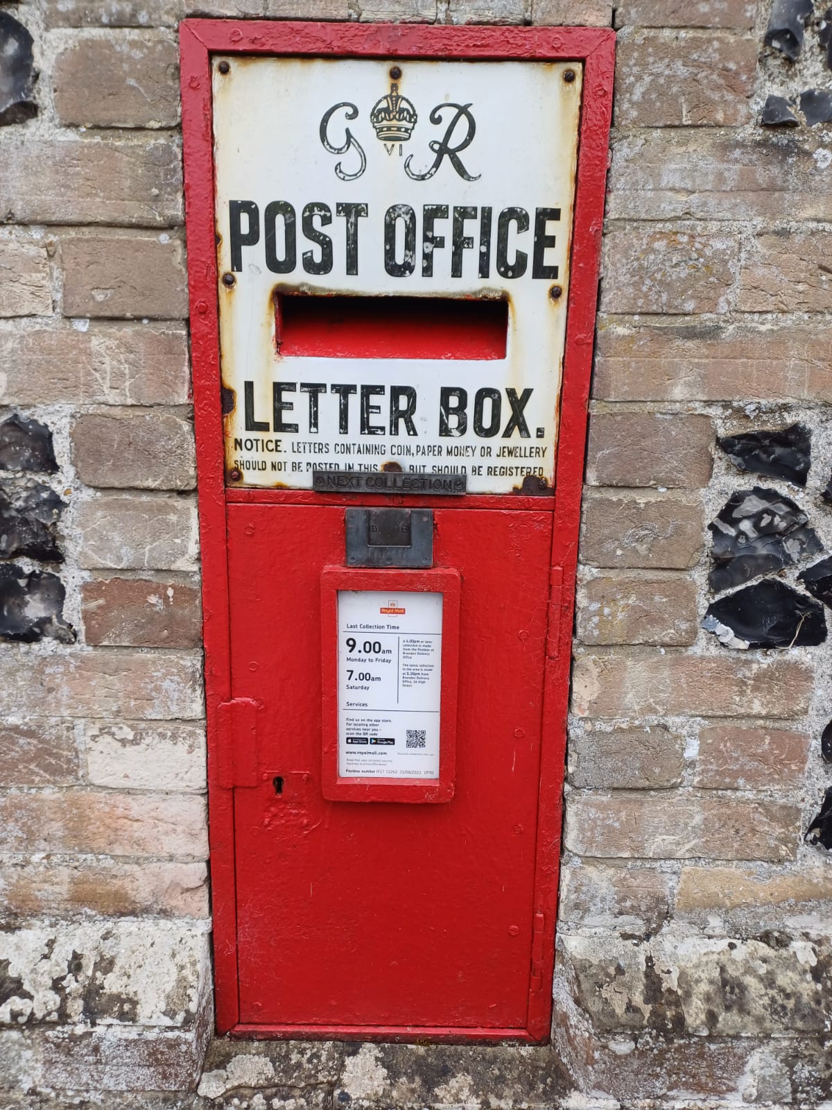 Post Collection times change Santon Downham